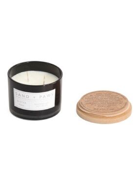 Sand + Paws Black Glass 2-Wick Candle -
12oz Winter Pine Candle, NWT 🎅🏼 🐾
